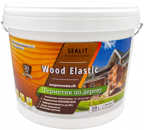 Купить ГЕРМЕТИК - Sealit Wood Elastic для работы с деревянными материалами 10 л в Рыбинске, Ярославская область